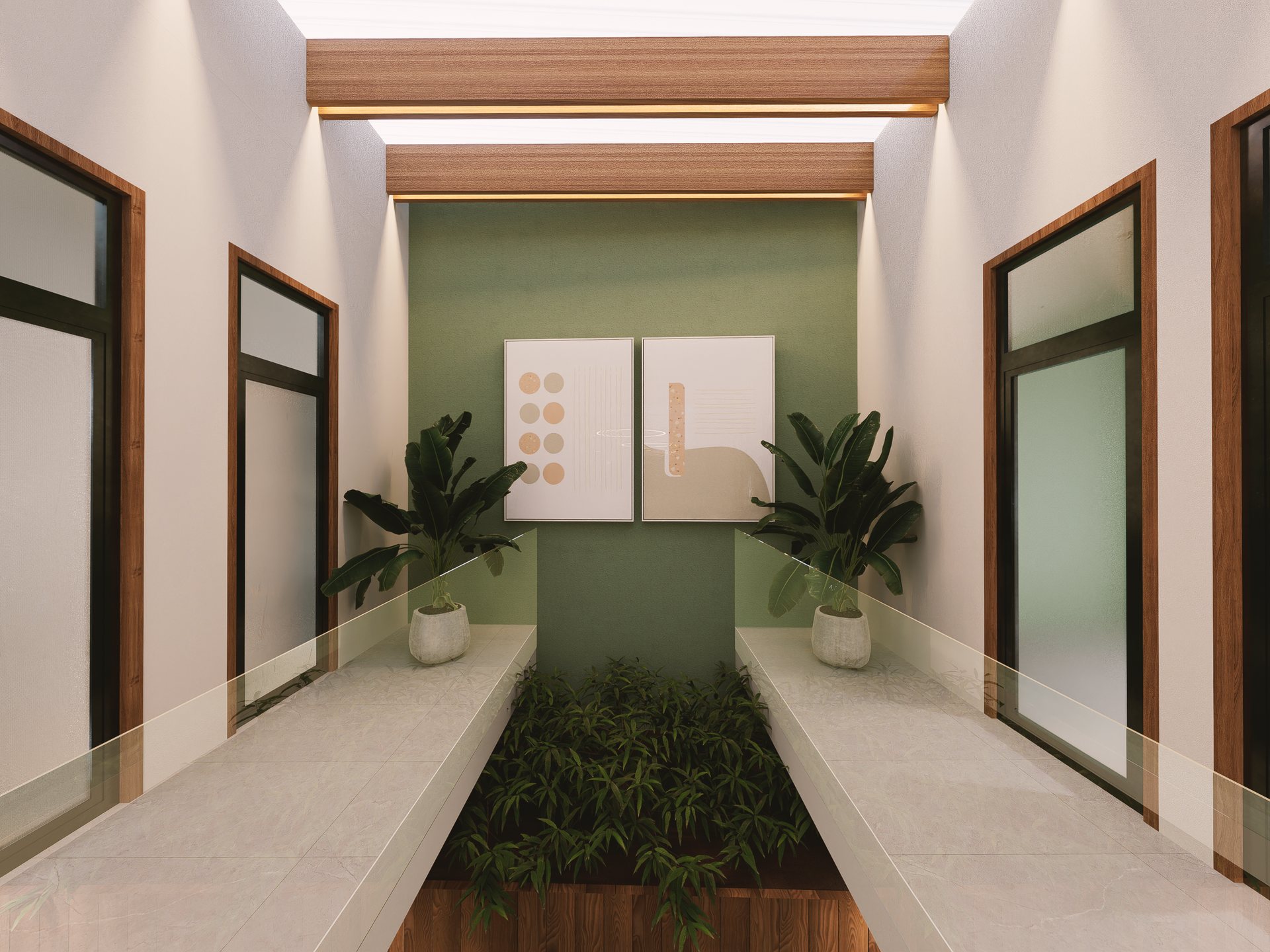 Jardín interior de consultorios