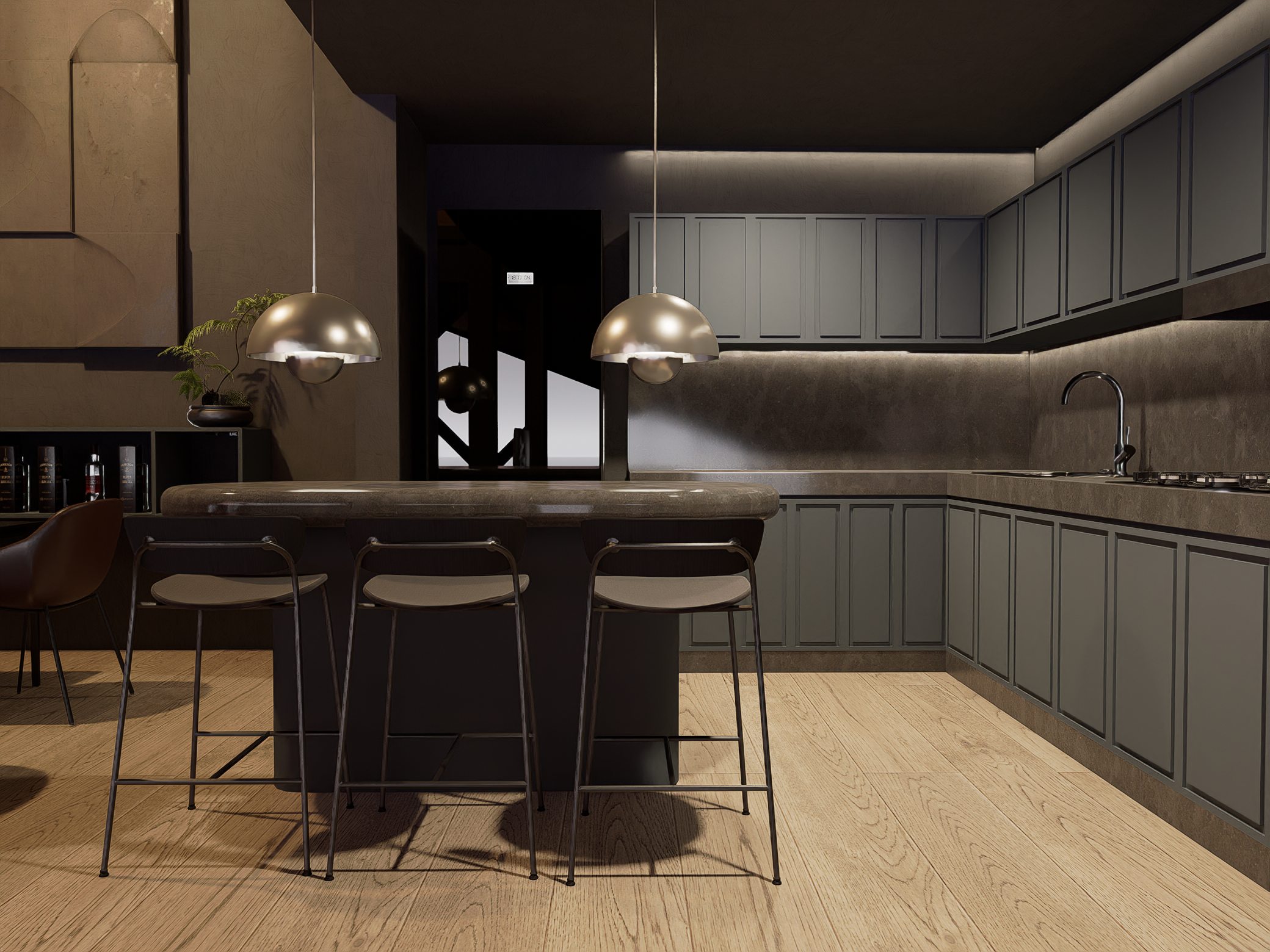 Cocina · isla central